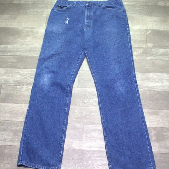 Vintage 90s Lee Jeans USA Made Distressed Denim 40x34 - Picture 3 of 6